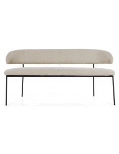 Luka bænk i metal og bouclé...