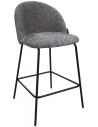 Alyssa barstol i metal og polyester H93 cm - Sort/Træbrun
