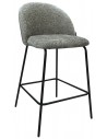 Alyssa barstol i metal og polyester H93 cm - Sort/Grågrøn