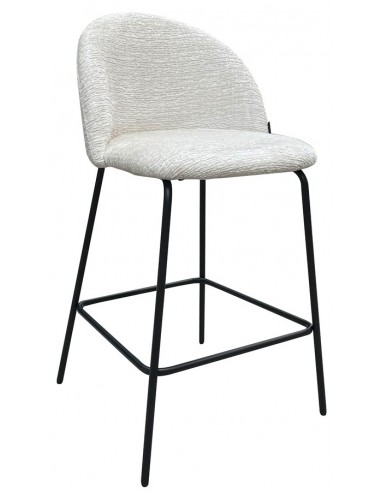 Se Alyssa barstol i metal og polyester H93 cm - Sort/Creme hos Lepong.dk