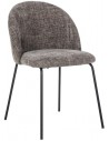 Alyssa spisebordsstol i metal og polyester H82,5 cm - Sort/Træbrun