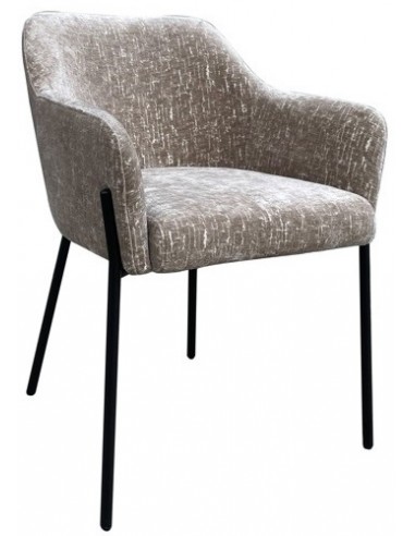 Billede af Fay spisebordsstol i metal og polyester H79 cm - Sort/Sandgrå
