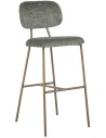 Xenia barstol i polyester H110 cm - Børstet guld/Grågrøn