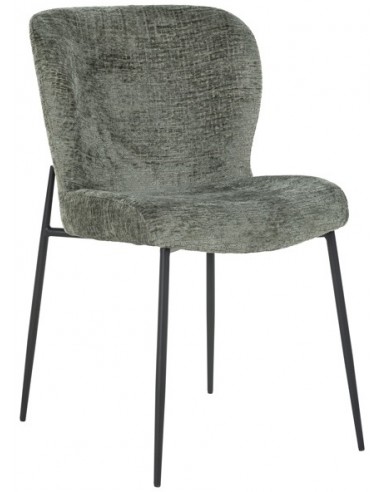 Se Darby spisebordsstol i polyester H85 cm - Sort/Grågrøn hos Lepong.dk