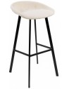 Lily barstol i teddy polyester H87 cm - Sort/Creme