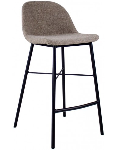 Billede af Jade barstol i bomuld H93 cm - Sort/Grå