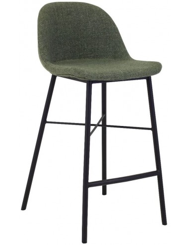 Billede af Jade barstol i bomuld H93 cm - Sort/Grøn