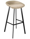 Finn barstol i velour H87 cm - Sort/Champagne