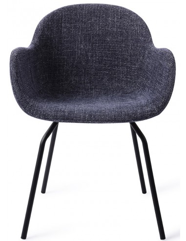 Billede af Otsu spisebordsstol H80 cm polyester - Sort/Indigo blå