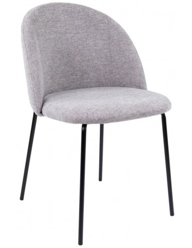 Billede af Noa spisebordsstol i metal og polyester H81 cm - Sort/Grå