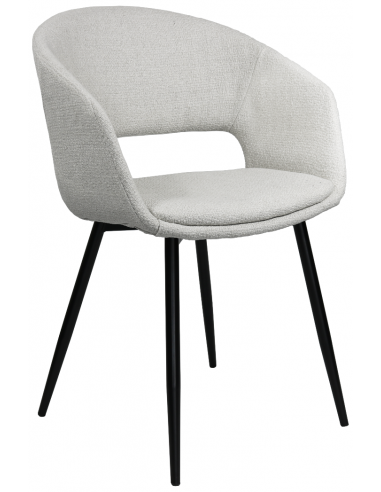 Billede af Dean spisebordsstol i metal og polyester H82 cm - Sort/Hvid