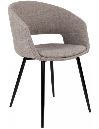 Billede af Dean spisebordsstol i metal og polyester H82 cm - Sort/Grå