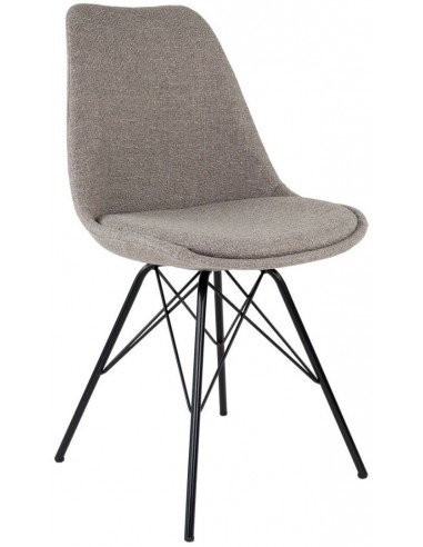Billede af Jens spisebordsstol i metal og polyester H87 cm - Sort/Grå
