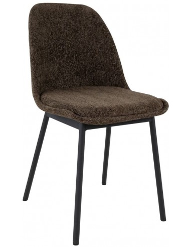 Se Lana spisebordsstol i metal og polyester H83 cm - Sort/Brun hos Lepong.dk