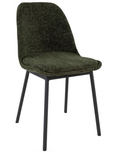 Se Lana spisebordsstol i metal og polyester H83 cm - Sort/Grøn hos Lepong.dk