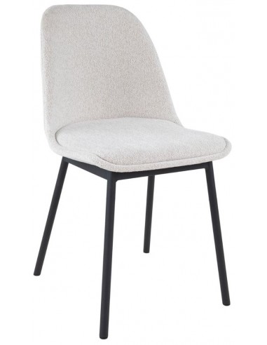 Se Lana spisebordsstol i metal og polyester H83 cm - Sort/Hvid hos Lepong.dk