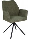 Lex spisebordsstol i metal og polyester H89 cm - Sort/Grøn
