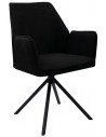 Lex spisebordsstol i metal og polyester H89 cm - Sort/Sort