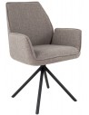 Lex spisebordsstol i metal og polyester H89 cm - Sort/Grå