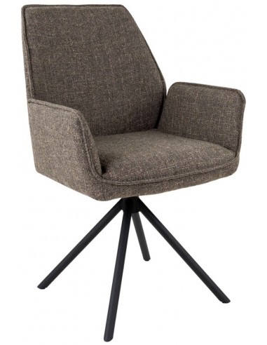 Se Lex spisebordsstol i metal og polyester H89 cm - Sort/Taupe hos Lepong.dk