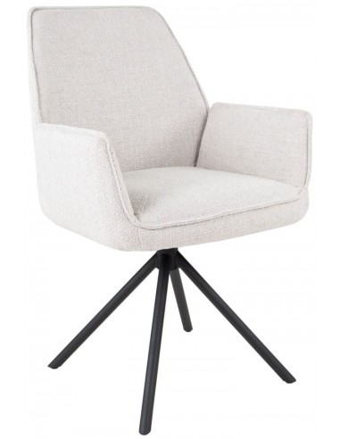 Billede af Lex spisebordsstol i metal og polyester H89 cm - Sort/Hvid