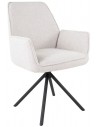 Lex spisebordsstol i metal og polyester H89 cm - Sort/Hvid