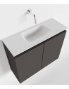 TURE Komplet badmiljø centreret håndvask B60 cm MDF - Mørkegrå/Talkum