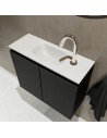 TURE Komplet badmiljø centreret håndvask B60 cm MDF - Sort/Talkum