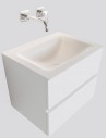 Vica Komplet badmiljø centreret håndvask B60 cm MDF - Talkum/Talkum