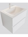 Vica Komplet badmiljø centreret håndvask B60 cm MDF - Talkum/Talkum