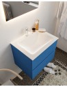 Vica Komplet badmiljø centreret håndvask B60 cm MDF - Jeansblå/Talkum