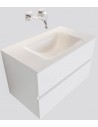 Vica Komplet badmiljø centreret håndvask B80 cm MDF - Talkum/Talkum