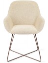 2 x Kushi spisebordsstole H84 cm polyester - Rødguld/Meleret korngul