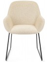 2 x Kushi spisebordsstole H84 cm polyester - Sort/Meleret korngul