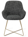 2 x Kushi spisebordsstole H84 cm polyester - Guld/Meleret sort