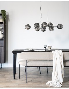 Luka bænk i metal og bouclé... 2