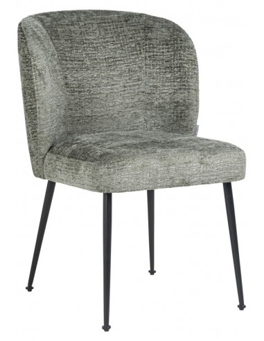 Se Fallon spisebordsstol i polyester H84 cm - Sort/Grågrøn hos Lepong.dk