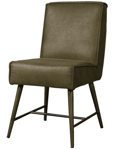 Se Belmonte spisebordsstol i microfiber H86 cm - Antik metalgrå/Vintage grøn hos Lepong.dk