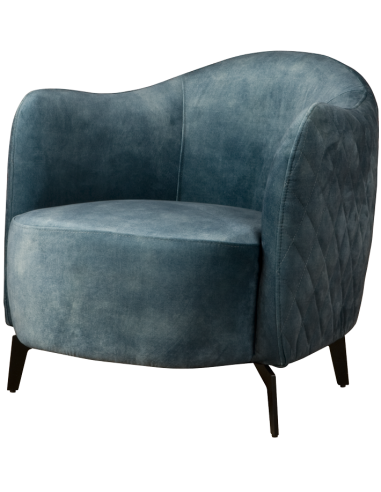 Billede af Bondo lænestol i polyester B75 cm - Sort/Blå