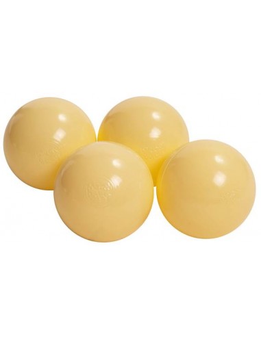 Se 50 x Plastikbolde Ø7 cm - Pastel gul hos Lepong.dk