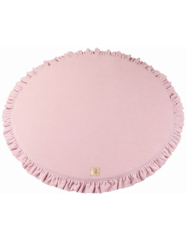 Legemåtte i velour Ø105 cm - Lys pink