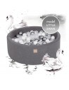 Little Swan boldbassin med 250 bolde i bomuld Ø90 cm - Mørkegrå