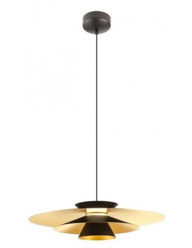 Billede af FARGO Loftlampe i aluminium Ø50 cm 1 x 16,5W SMD LED - Mat sort/Mat guld