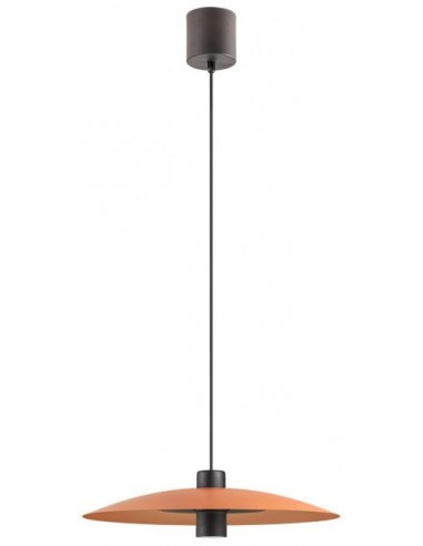 Se LARS Loftlampe i metal Ø35 cm 11W COB/SMD LED - Mat sort/Mat terracotta hos Lepong.dk