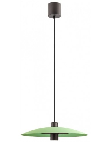 Se LARS Loftlampe i metal Ø35 cm 11W COB/SMD LED - Mat sort/Mat grøn hos Lepong.dk