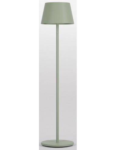 Billede af TESEO Trådløs udendørs gulvlampe i aluminium og polycarbonat H150 cm 1 x 10W SMD LED - Mat grågrøn
