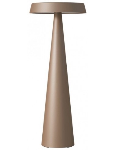 Se TAO Trådløs udendørs bordlampe i aluminium H30 cm 1 x 2,5W SMD LED - Mat gråbeige hos Lepong.dk
