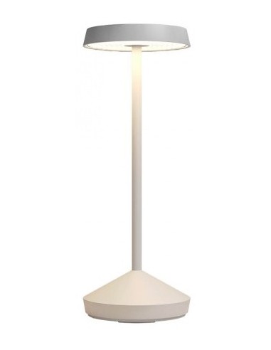 Se SOPHIE Trådløs udendørs bordlampe i aluminium H29,5 cm 1 x 2,2W SMD LED - Mat hvid hos Lepong.dk