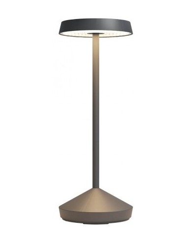Se SOPHIE Trådløs udendørs bordlampe i aluminium H29,5 cm 1 x 2,2W SMD LED - Mat mørkegrå hos Lepong.dk