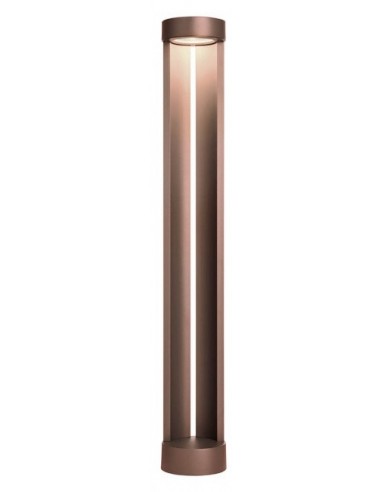 Se ZEUS Bedlampe i aluminium og glas H75 cm 1 x 11,5W COB LED - Mat mørkebrun hos Lepong.dk